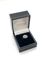 9ct gold ladies diamond ring, UK size L, Weight 2.9g