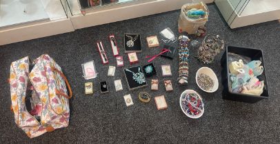 Large selection of costume jewellery, includes watches, hand made etc