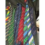 Selection of vintage cricket ties to include W.C.C.S.A dated 1951-2001, England vs South Africa 1998