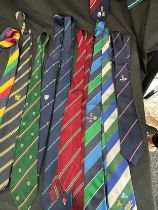 Selection of vintage cricket ties to include W.C.C.S.A dated 1951-2001, England vs South Africa 1998