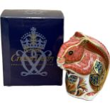 Royal Crown Derby paperweight, squirrel, with box