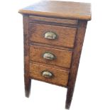 Vintage oak filing cabinet measures approx 28 inches tall by 16 inches wide and 18 inches deep