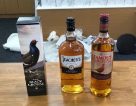 Selection of Scotch Whisky to include Teacher's, The famous Grouse, The Black Grouse etc