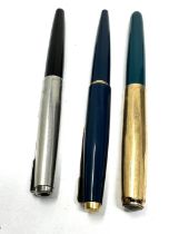 3 vintage parker fountain pens inc parker 51 missing clip