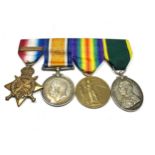 ww1 mons star trio & territorial mounted medal group to 693 gnr .c.westerman r.f.a