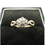 9ct gold diamond ring weight 1.3g