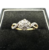 9ct gold diamond ring weight 1.3g