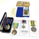 5 Korea medal national service medal group inc boxed Korea medal award letter & national service