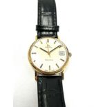 Vintage 9ct gold gents omega Geneve wristwatch cal 1030 the watch is ticking