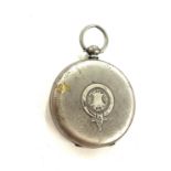silver open face pocket watch the watch is ticking no crystal