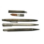 4 vintage silver pencils