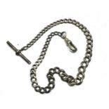 Antique silver albert watch chain clip not silver weight 24g