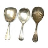 3 silver tea caddy spoons