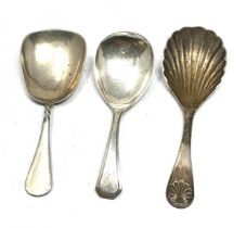 3 silver tea caddy spoons