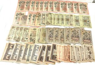 Selection of antique russian banknotes