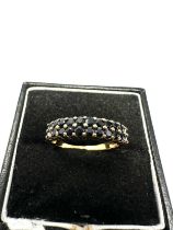 9ct gold sapphire ring weight 2.4g