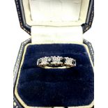 9ct Gold Sapphire & Diamond Ring (1.7g)