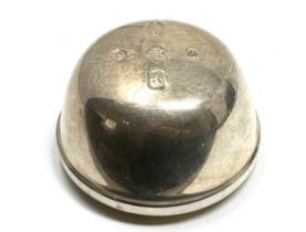 silver paper weight wooden base