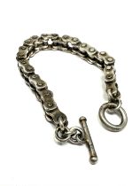 A Silver Chunky Bike Chain Link Bracelet (76g)