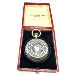 Continental silver antique silver & niello pocket watch the watch is ticking