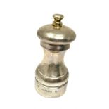 Silver hallmarked pepper mill