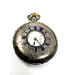 silver half hunter pocket watch c the watch is not ticking