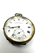 Antique acme lever silver open face pocket watch h.samuel manchester the watch is ticking