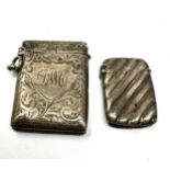 2 antique silver vesta cases