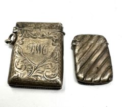 2 antique silver vesta cases