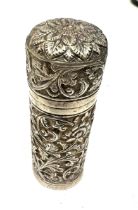 Indian silver lidded bottle