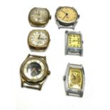 6 vintage gents wristwatches the watches are untested