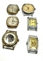 6 vintage gents wristwatches the watches are untested