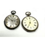 2 antique silver fob watches untested