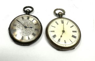 2 antique silver fob watches untested