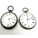 2 Antique silver fob pocket watch the watches untested