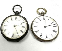 2 Antique silver fob pocket watch the watches untested