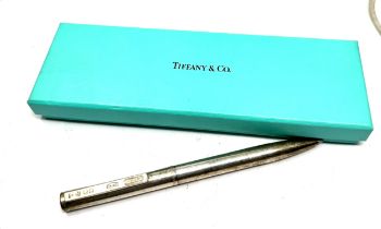 Vintage Boxed silver Tiffany ball point pen