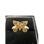 9ct Gold Yellow Gemstone Butterfly Wing (2.5g)