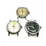 3 vintage gents wristwatches the watches are ticking