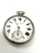 Antique w.h.wightman east kirkby nottingham silver open face pocket watch the watch is ticking glass