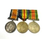 ww1 - ww2 medals ww1 pair named to 266266 pte r.c ewer yorkshire regiment