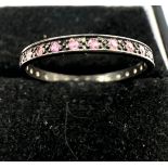 9ct Gold Pink Sapphire Full Eternity Ring (1.4g)
