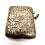 Antique silver vesta case