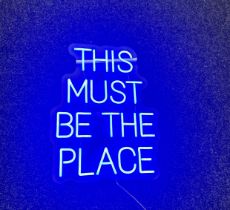 Neon beach light up "this must be the place" blue neon light, complete working order measures