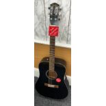 Boxed new black acoustic Fender guitar, model DC_605ELK