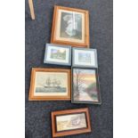 Large selection of assorted pictures and prints largest measures approximately 28 inches by 22