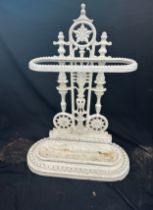 Vintage cast iron stick stand measures approx 25 inches tall