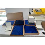 Selection of new jewellery display cases, wooden trays (16 x 14 inches)
