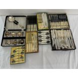 Selection of assorted cased cutlery