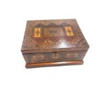 Superb Victorian Tunbridgeware fitted box, 19th century, Size 31 x 26 x 14 cm